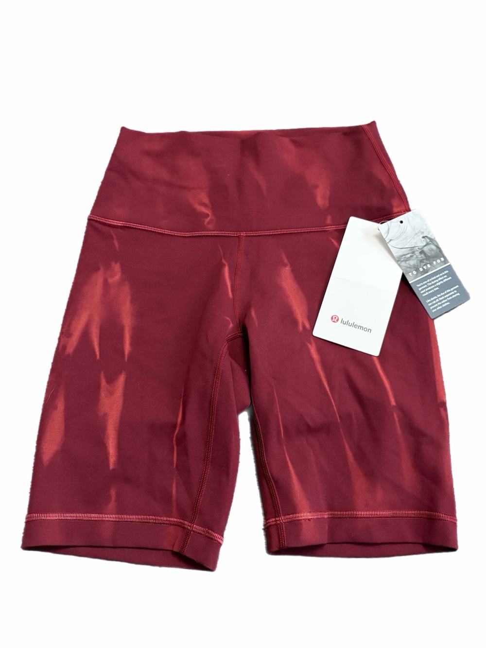 NWT Lululemon Wunder Train High-Rise Short 8" (Sun Bleached Wash Red Merlot) 4